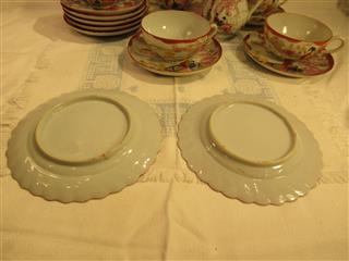 VTG LOT OF 19 JAPANESE EGGSHELL PORCELAIN PLATES, SAUCERS, CUPS & CREAMER-
